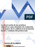 La Observación de Las Prácticas Educativas Como Elemento