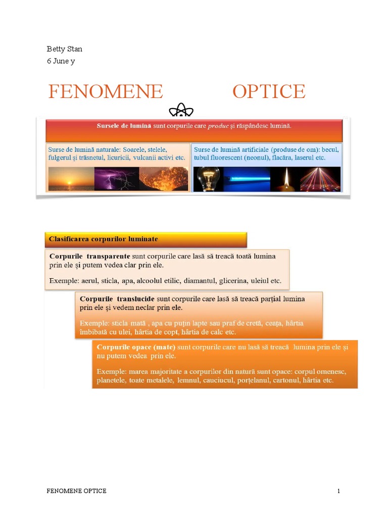 Fenomene Optice | PDF