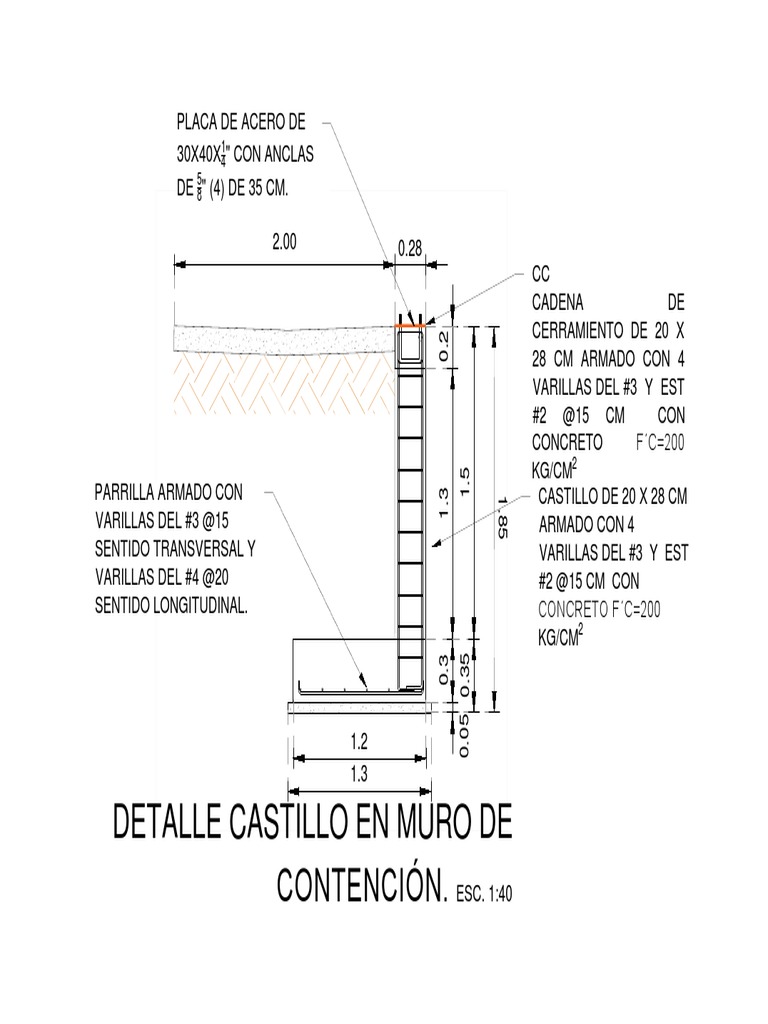 Castillo en Muro de Contencion | PDF