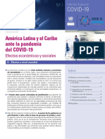 América Latina y El Caribe Ante La Pandemia Del COVID-19