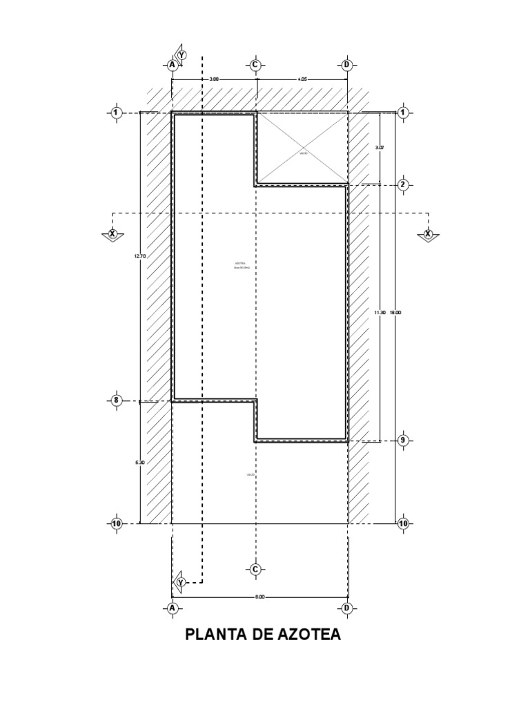 Planta de Azotea: Diseño y Dimensiones | PDF