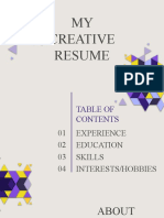 My Creative Resume Purple Variant