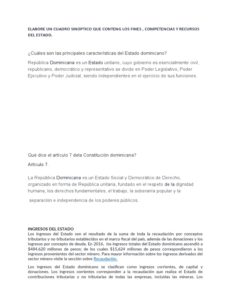 Elabore Un Cuadro Sinoptico Que Conteng Los Fines | PDF | Ministerio ...