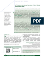 Prevalence and Pattern of Dysmenorrhea Among Secon