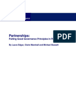 Partnerships:: Putting Good Governance Principles in Practice