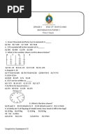 0 - Grade 5 Maths Paper 1 End of Year Exams 2022