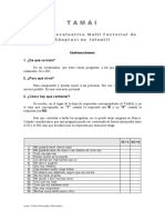 TAMAI. Test Autoevaluativo Multifactorial de Adaptación Infantil. Instrucciones