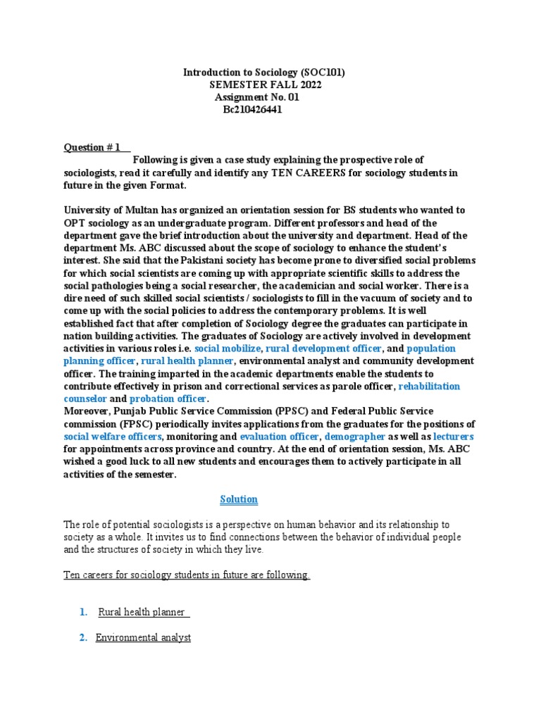 SOC101 (Bc210426441) | PDF