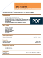 Babysitter Resume Template