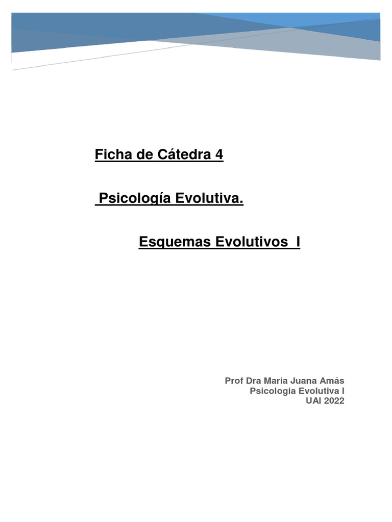 Ficha 4 (1) Psicología Evolutiva. | PDF