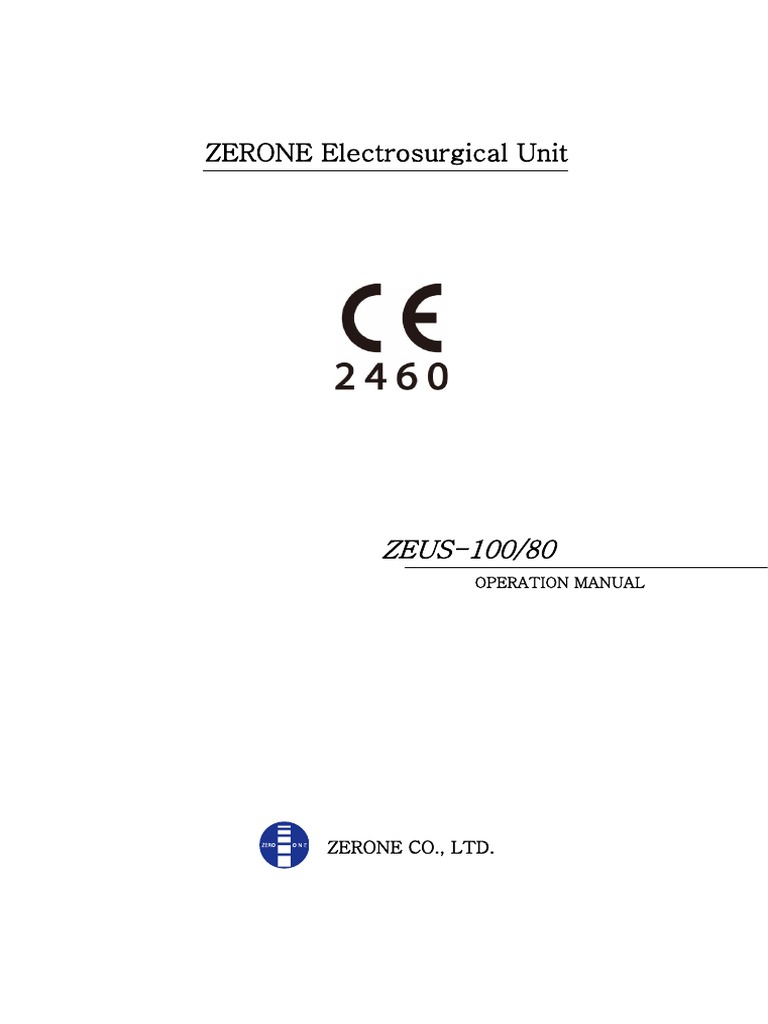 ZEUS 100 80 Operating Manual - 1 | PDF