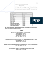 Minutes of The Board of Education April 13, 2021 Flag Salute