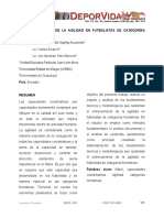 El Entrenamiento de La Agilidad en Futbolistas de Categorías Formativas Autores: Lic. William Rodolfo Sagñay Aucancela