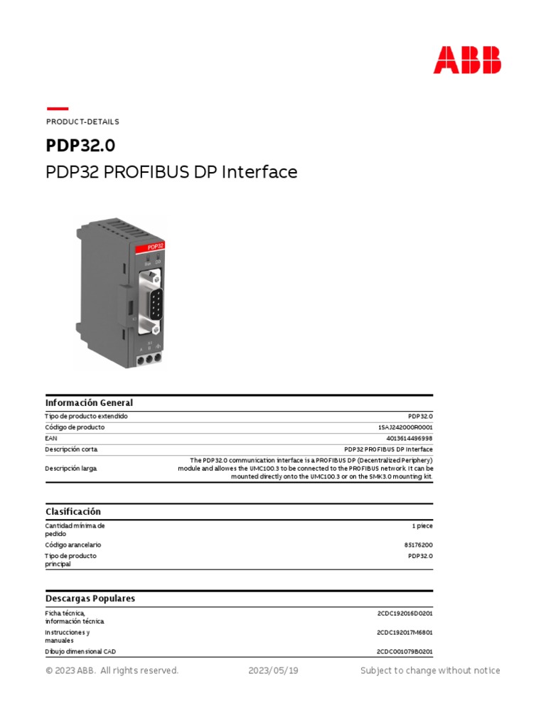 Interfaz PDP32 PROFIBUS DP | PDF | Procesos de negocio