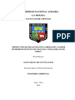 Producción de Pellet de Lenta Liberación A Partir de Residuos de Pulpa de Celulosa y Poliacrilato de Sodio - 2018