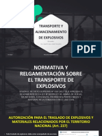 Transporte y Almacenaje de Explsivos - Grupo - 3