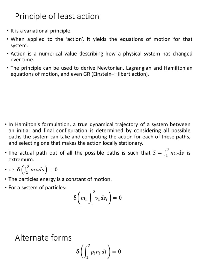 Principle of Least Action PDF