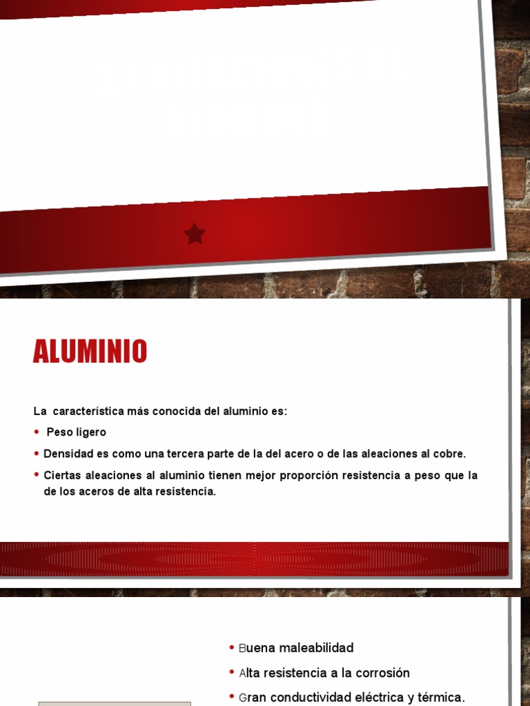 Expo Aleaciones Al Final | PDF | Tratamiento a base de calor | Aluminio