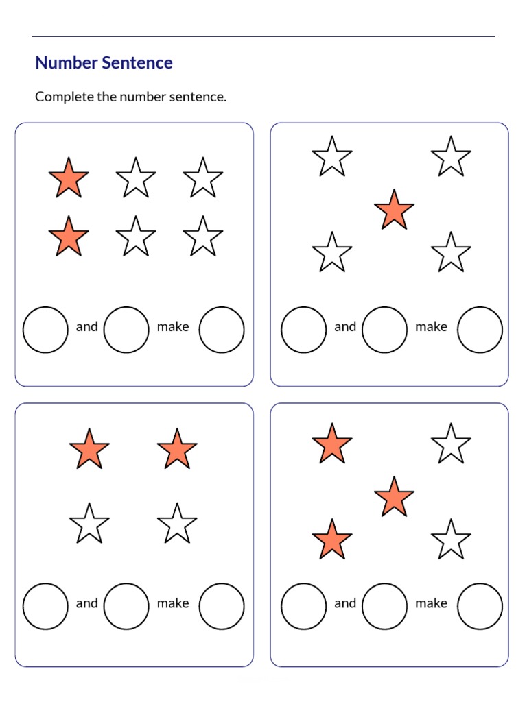Complete The Number Sentence (Worksheet) | PDF