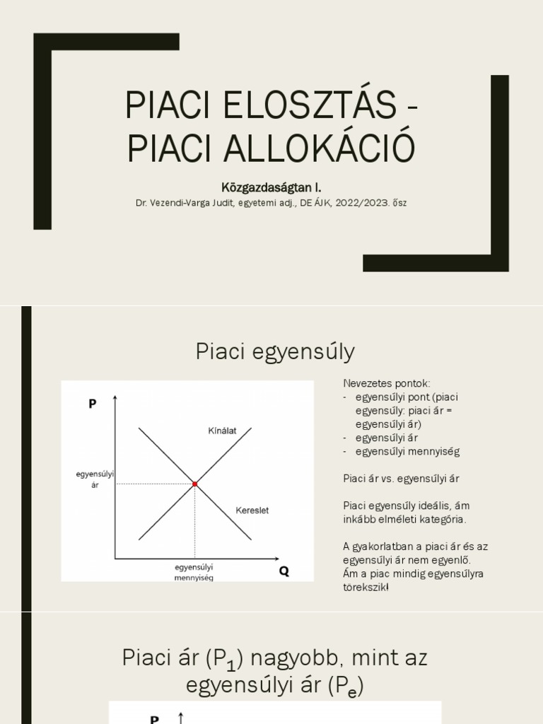 Piaci Elosztás - Piaci Allokáció | PDF