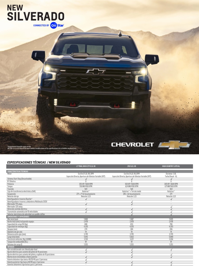Ficha Tecnica Silverado | PDF