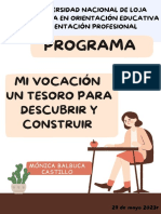 Programa Mi Vocación Un Tesoro para Descubrir y Construir MONICA