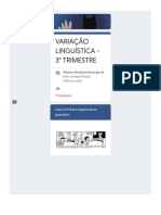 Variação Linguística - 3° Trimestre