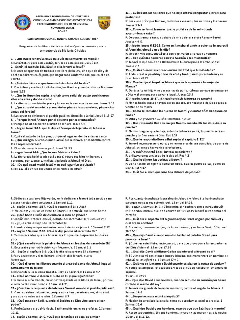 Pregunta de los libros historicos... oficiales camp. zonal 2017 PDF