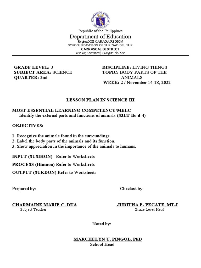 LPq2 Week2 | PDF | Lesson Plan | English Language