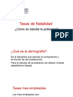 Tasas de Natalidad