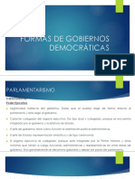 Formas de Gobiernos Democráticas