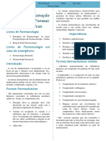 1 - Vias de Administração Metabólicas e Formas Farmacêuticas