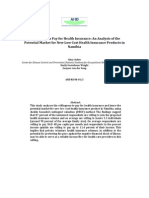 Willingness to Pay for Health Insurance an Analysis of the Potential Market for New Low Cost Health Insurance Products in Namibia