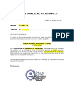 Carta de Agradecimiento Modelo 2023