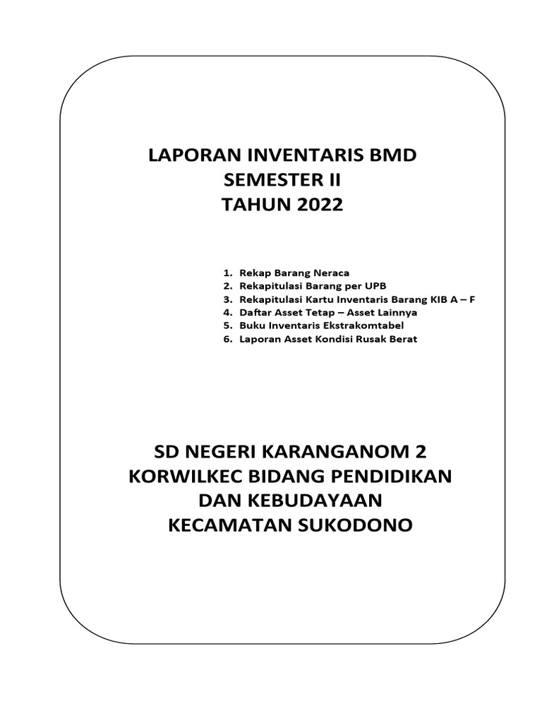 Cover Inventaris Asset | PDF