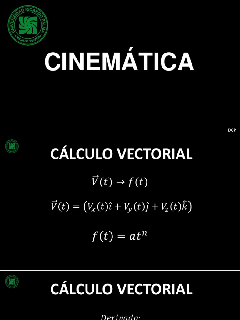 Cinemática y Cálculo Vectorial | PDF | Cinemática | Aceleración