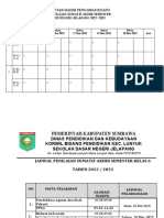 Jadwal Sas Kelas 6 2023