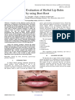 Design and Evaluation of Herbal Lip Balm by Using Beet Root