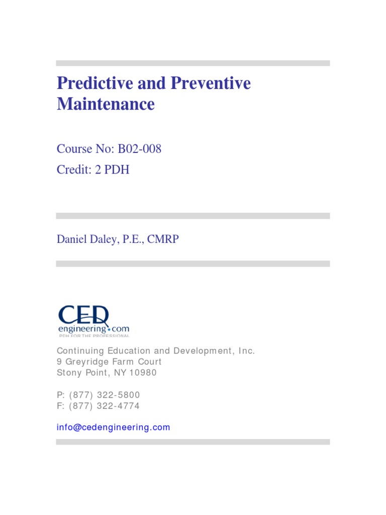 Maintenance Strategies for Engineers | PDF | Reliability Engineering ...