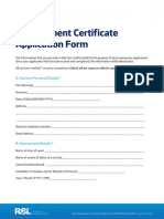 Certificate Replacement Form