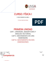 Cap 3 Tema 14, 15, 16 Vectores Posicion, Velocidad y Aceleracion, Movimiento Bidimensional, Movimiento de Proyectiles