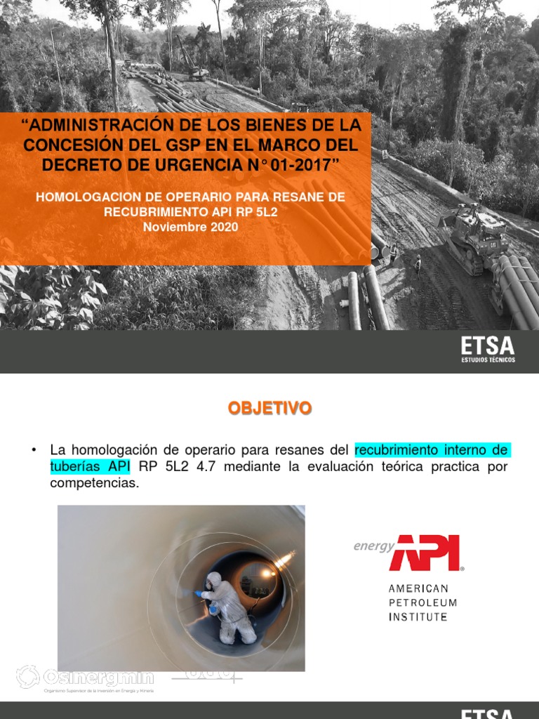 Reparación de Recubrimiento API RP 5L2 | PDF