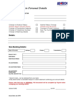 P38 - Change To Personal Details Form