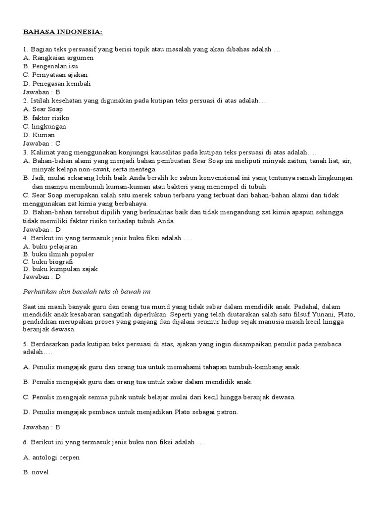Bahasa Indonesia 1 PDF