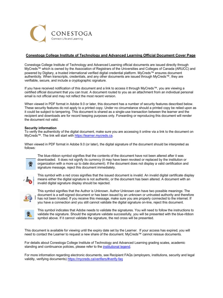 Conestoga College Institute of Technology and Advanced Learning