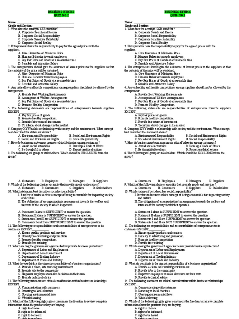 Quiz 2 | PDF