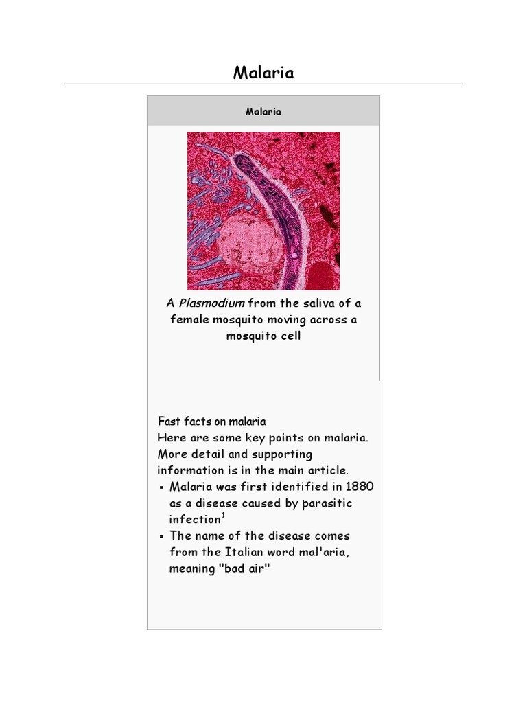 Malaria | PDF | Malaria | Mosquito