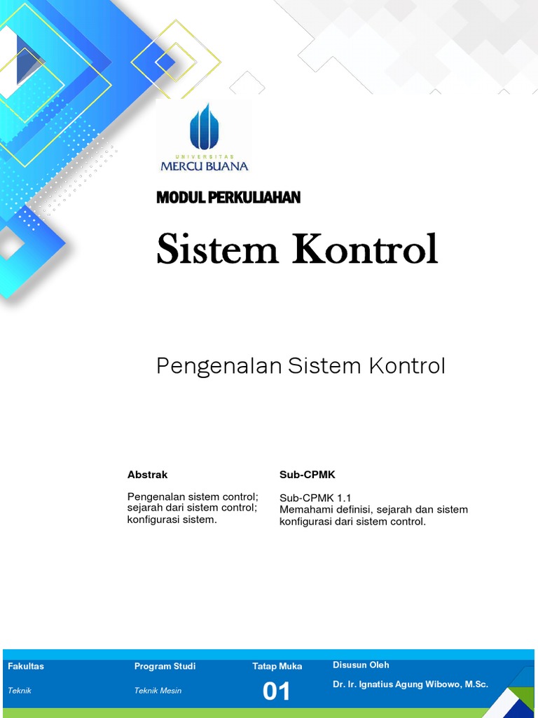 Modul 1 Pengenalan Sistem Kontrol | PDF