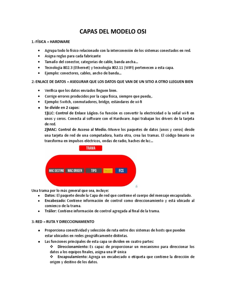 Capas del Modelo OSI y TCP/IP | PDF | Red de computadoras | Modelo osi