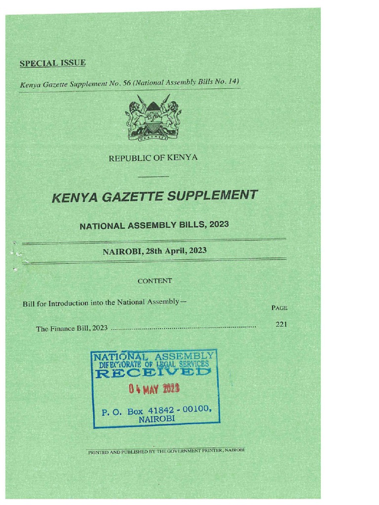 THE FINANCE BILL, 2023 Compressed PDF